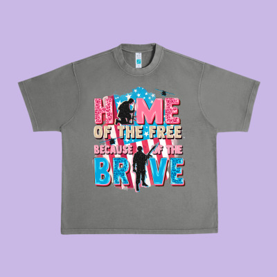 Home Of The Free Because Of The Brave Urban Heavy Tee Designed By Fadigitalartstudio
