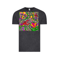 Vintage Black mardi gras crawfish leopard  seamless pattern Vintage Tee - FaDigitalArtStudio