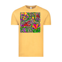 Vintage Mustard mardi gras crawfish leopard  seamless pattern Vintage Tee - FaDigitalArtStudio
