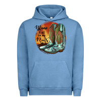 Pigment Pebble Blue Blame It All On My Roots Urban Hoodie - JahusDesignShop