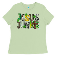 Matcha Jesus junkie St. Patrick's Ladies Tee - CowGirlArtShop