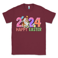 Burgundy 2024 happy easter Classic Tee - CowGirlArtShop