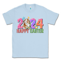 Dusty Blue 2024 happy easter Classic Tee - CowGirlArtShop