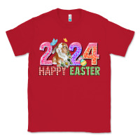 Red 2024 happy easter Classic Tee - CowGirlArtShop