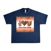 Navy peace love yorkie Urban Heavy Tee - Jasminsmagicworld
