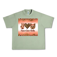 Oil Green peace love yorkie Urban Heavy Tee - Jasminsmagicworld