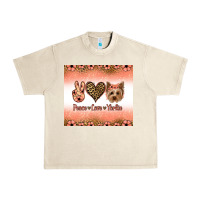 Sandshell peace love yorkie Urban Heavy Tee - Jasminsmagicworld