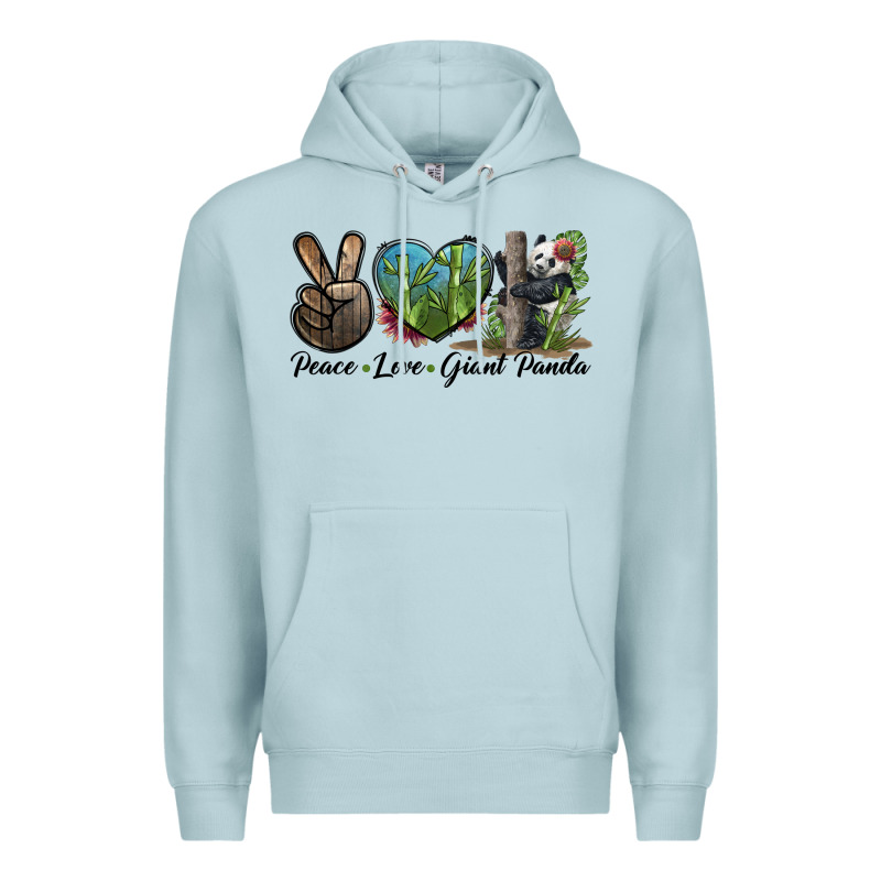 Peace Love Giant Panda Premium Hoodie by LillyAllenDesigns | Teevron
