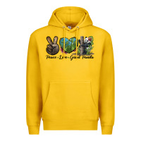 Lemon Peace Love Giant Panda Premium Hoodie - LillyAllenDesigns