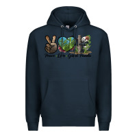 Navy Peace Love Giant Panda Premium Hoodie - LillyAllenDesigns