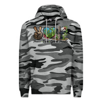 Slate Camo Peace Love Giant Panda Premium Hoodie - LillyAllenDesigns