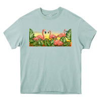 Arona flamingos with sunset Heavy Core Tee - TumblerDesignByShophia