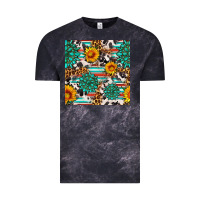 Cloud Black gemstone sunflower cowhide leopard seamles pattern Vintage Tee - FaDigitalArtStudio