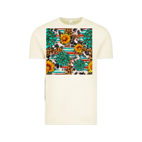 Vintage Arctic gemstone sunflower cowhide leopard seamles pattern Vintage Tee - FaDigitalArtStudio
