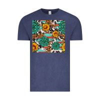 Gemstone Sunflower Cowhide Leopard Seamles Pattern Vintage Tee | Teevron