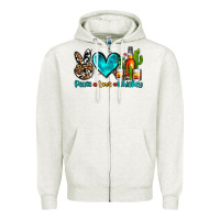 Oatmeal Heather peace love whiskey Zipper Hoodie - AdoDesignShop