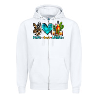 White peace love whiskey Zipper Hoodie - AdoDesignShop