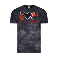 Cloud Black Peace Love Ladybug Vintage Tee - Jasminsmagicworld