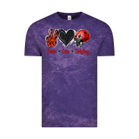 Cloud Purple Peace Love Ladybug Vintage Tee - Jasminsmagicworld