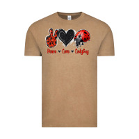 Vintage Coffee Peace Love Ladybug Vintage Tee - Jasminsmagicworld