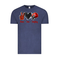 Vintage Denim Peace Love Ladybug Vintage Tee - Jasminsmagicworld
