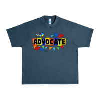 Midnight Navy Advocate Autism Urban Heavy Tee - FaDigitalArtStudio