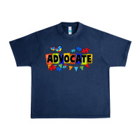 Navy Advocate Autism Urban Heavy Tee - FaDigitalArtStudio