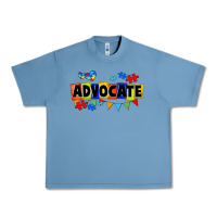 Pebble Blue Advocate Autism Urban Heavy Tee - FaDigitalArtStudio