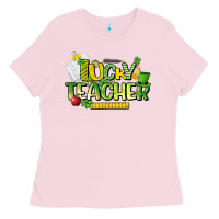 Bubblegum Pink lucky teacher St. Patrick's Day Ladies Tee - HowdyJamesFarm