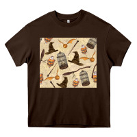 Chocolate Brown wizard items Heavy Core Tee - TumblerDesignByShophia