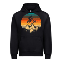 Black mountainbike downhill retro vintage gift   mountain bike Urban Hoodie - DesigneFamous