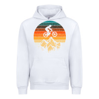 White mountainbike downhill retro vintage gift   mountain bike Urban Hoodie - DesigneFamous