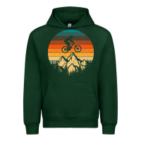 Forest Green mountainbike downhill retro vintage gift   mountain bike Urban Hoodie - DesigneFamous