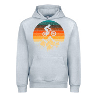Heather Grey mountainbike downhill retro vintage gift   mountain bike Urban Hoodie - DesigneFamous