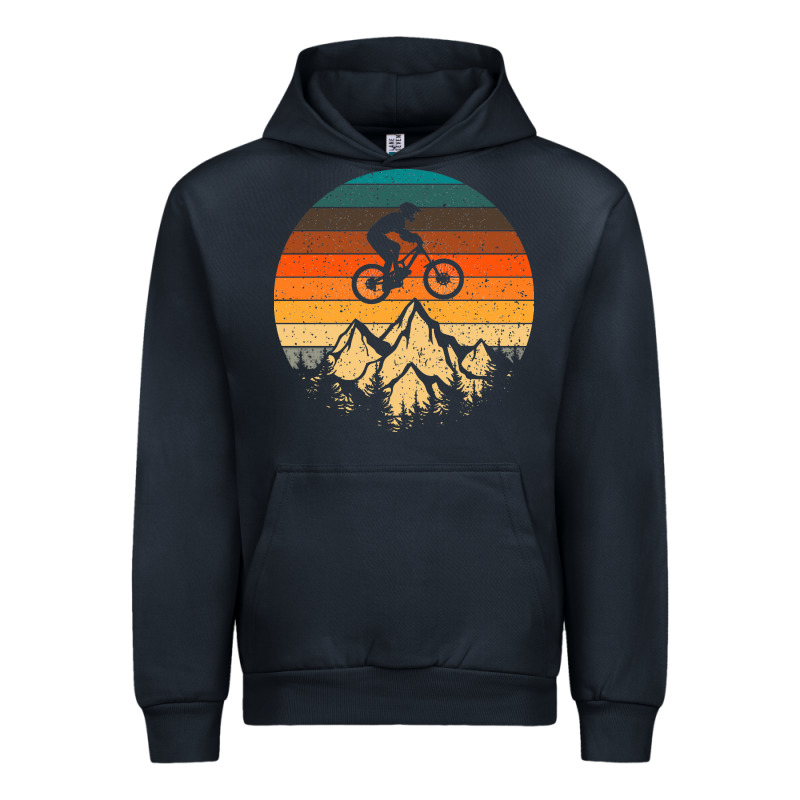 Mountainbike Downhill Retro Vintage Gift   Mountain Bike Urban Hoodie by DesigneFamous | Teevron