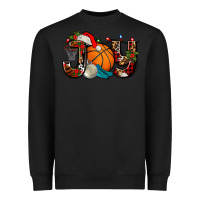 Black joy with basketball and santa's hat Heavyweight Sweatshirt - AdoDesignShop