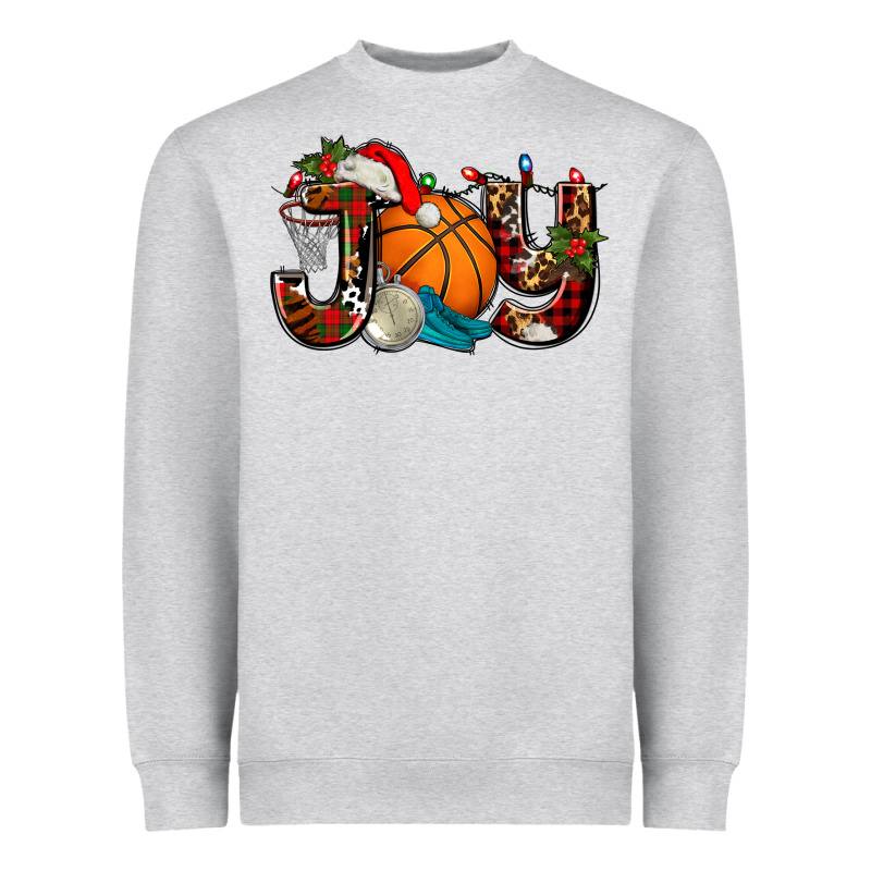 Joy With Basketball And Santa's Hat Heavyweight Sweatshirt by AdoDesignShop | Teevron