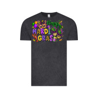 Vintage Black Happy Mardi Gras Vintage Tee - FaDigitalArtStudio