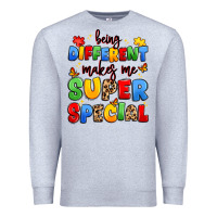 Heather Grey being different makes me super special Premium Sweatshirt - JahusDesignShop