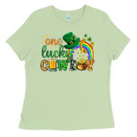 One Lucky Cowboy St. Patricks Day Ladies Tee | Teevron