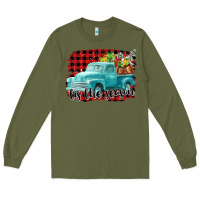 Army Green Tis The Season Christmas Truck Long Sleeve Tee - FaDigitalArtStudio