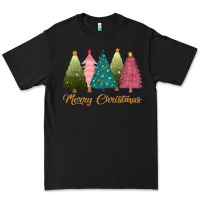 Black merry christmas trees Premium Tee - CowGirlArtShop