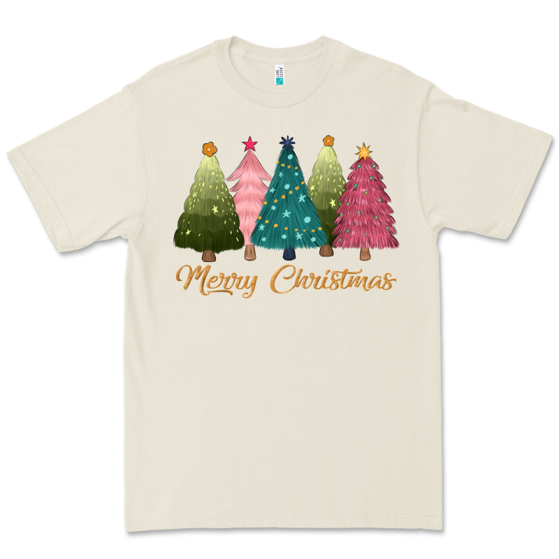 Merry Christmas Trees Premium Tee by CowGirlArtShop | Teevron