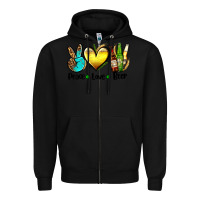 Black peace love beer Zipper Hoodie - AdoDesignShop
