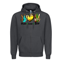 Smoke peace love beer Zipper Hoodie - AdoDesignShop