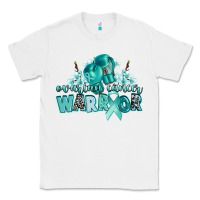 White ovarian cancer warrior Classic Tee - CowGirlArtShop