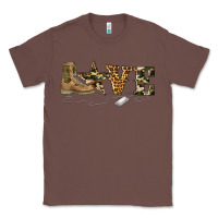 Chestnut camouflage military boots love Classic Tee - Artiststas