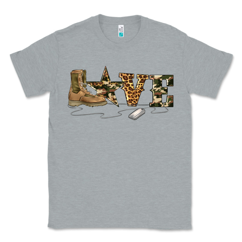Camouflage Military Boots Love Classic Tee by Artiststas | Teevron