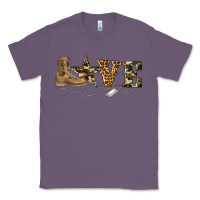 Lavender camouflage military boots love Classic Tee - Artiststas