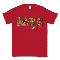 Red camouflage military boots love Classic Tee - Artiststas